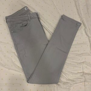 Zara women’s stretch jeans size 10 in cream/light gray color